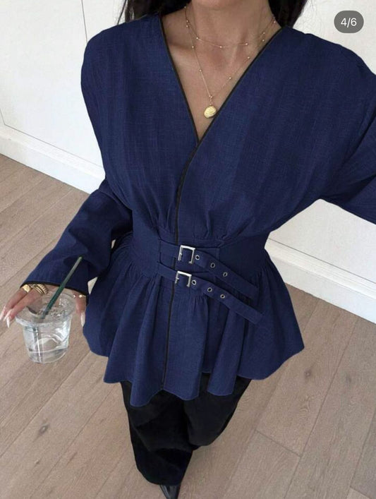 Double Belt Blouse