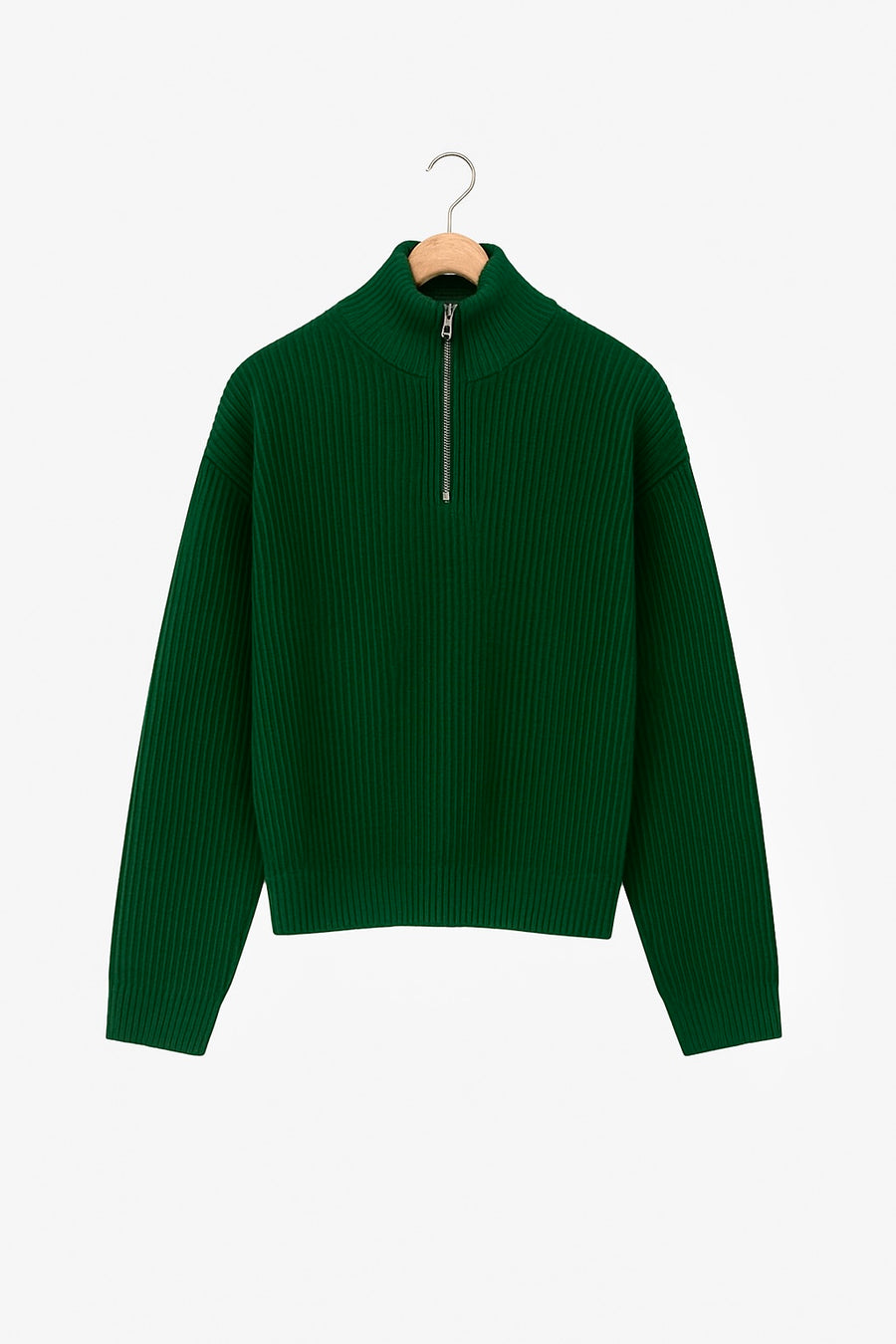 Turkish Zipper Sweater - Dark Green