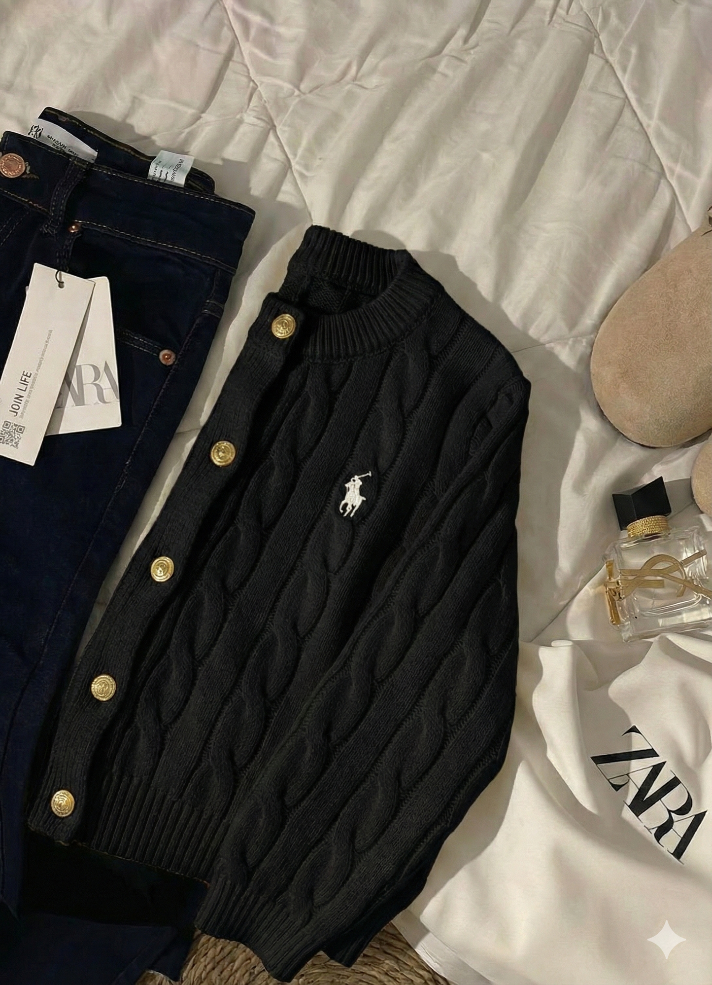 Women Polo Cable Sweater