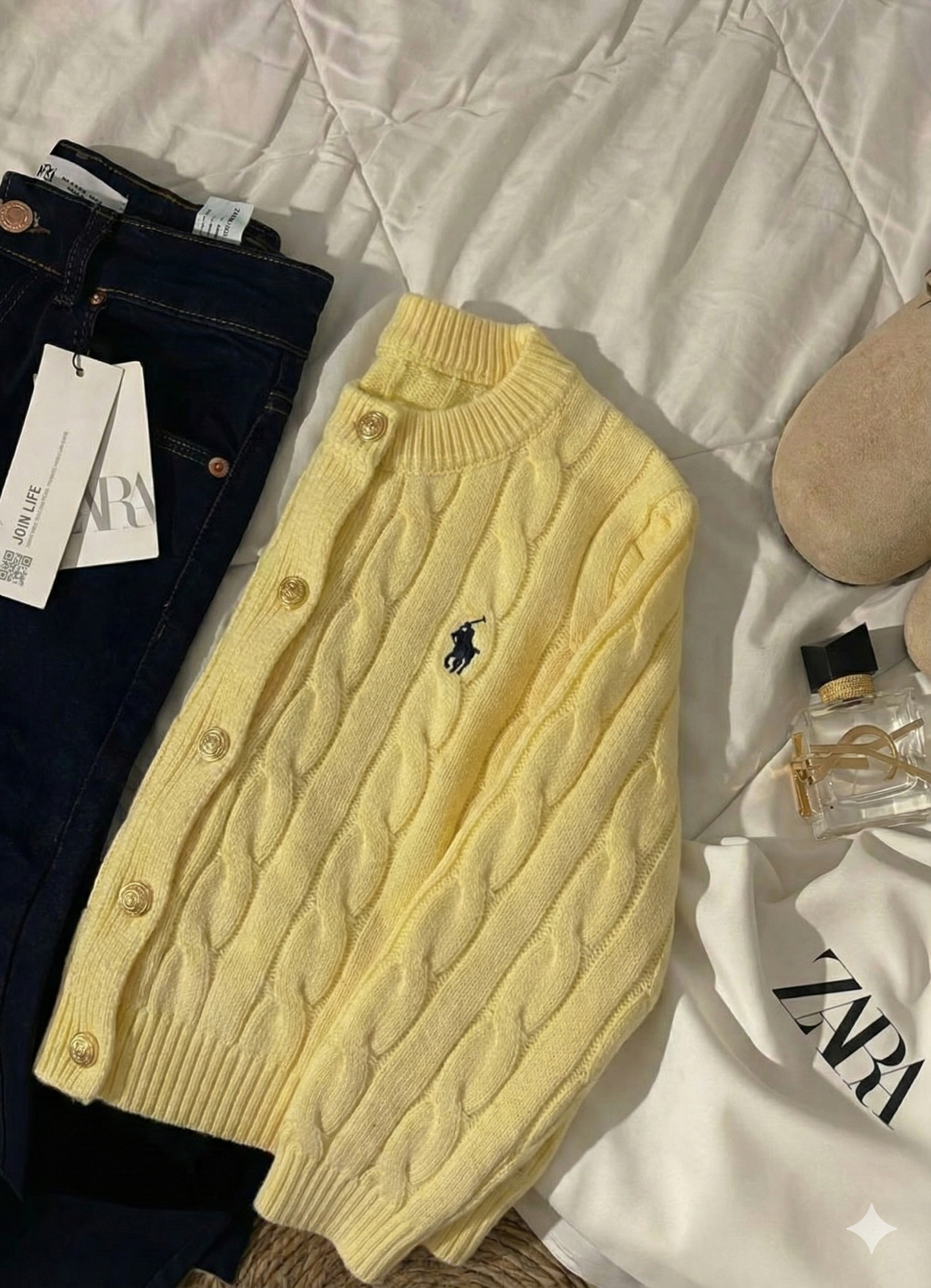 Women Polo Cable Sweater