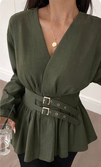 Double Belt Blouse