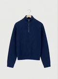 Turkish Zipper Sweater - Navy Blue
