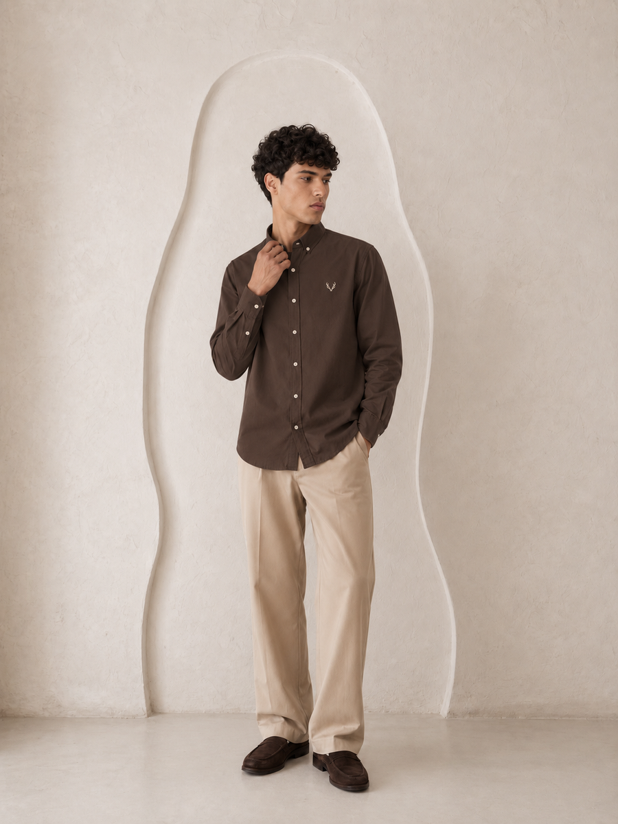 Plain oxford shirt