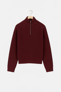 Turkish Zipper Sweater - Burgundy