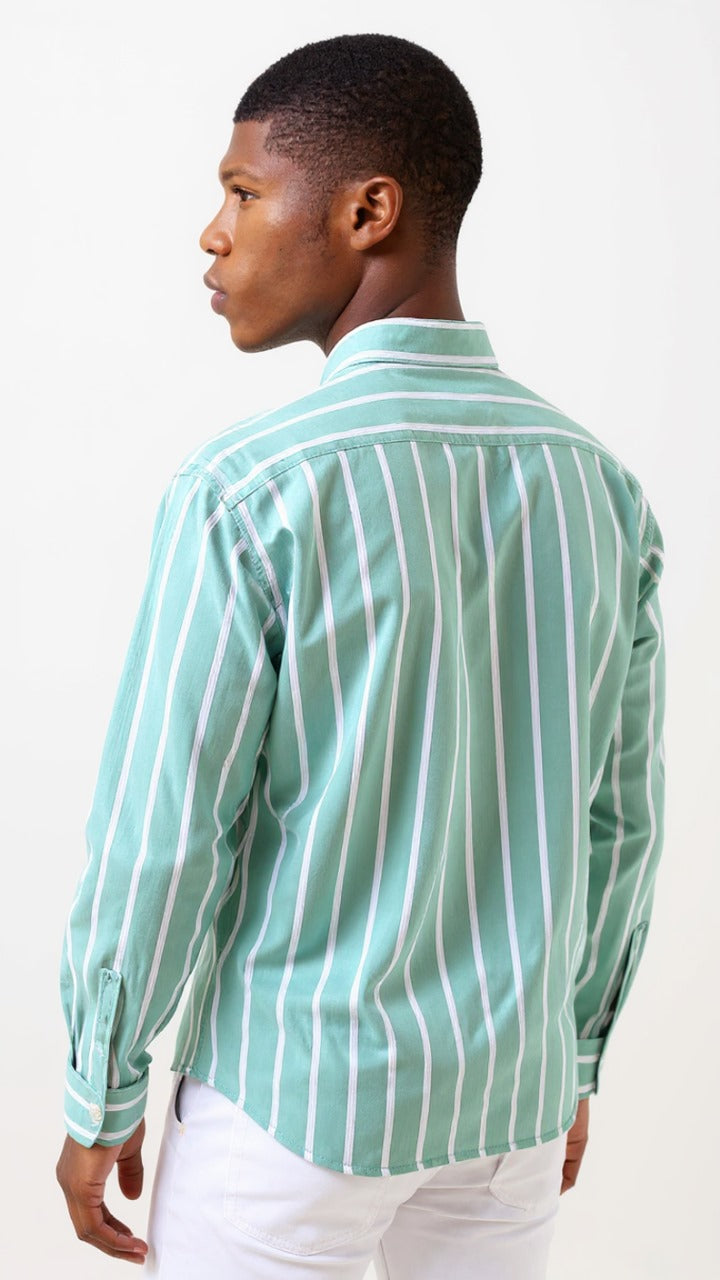 Wide stripes Oxford Shirt