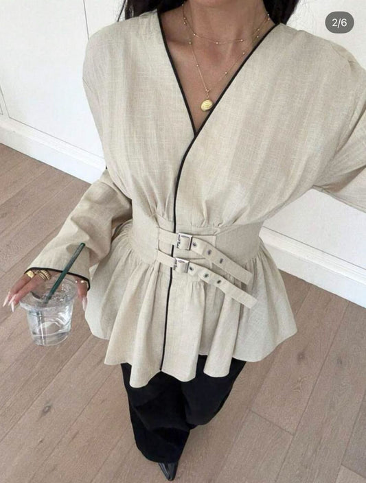 Double Belt Blouse
