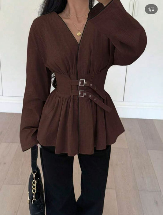 Double Belt Blouse