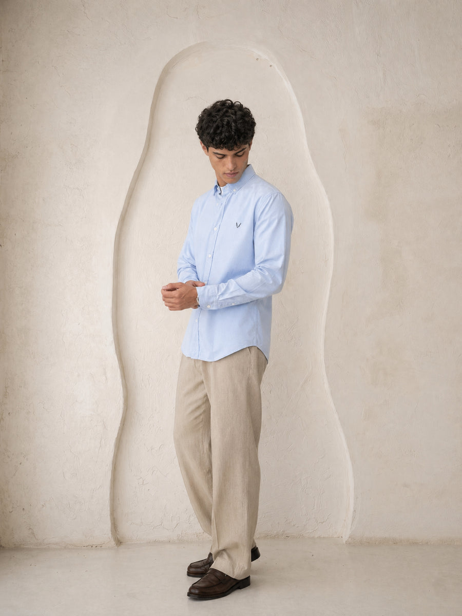 Plain oxford shirt