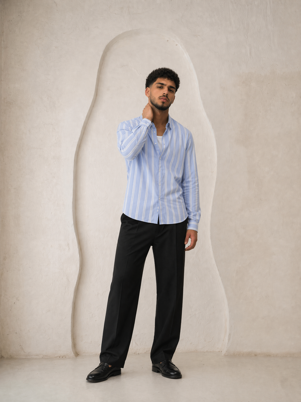 Wide Striped Oxford Shirt