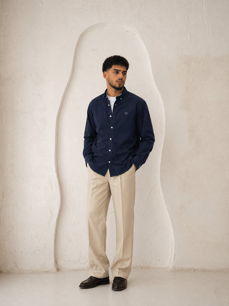 Plain oxford shirt