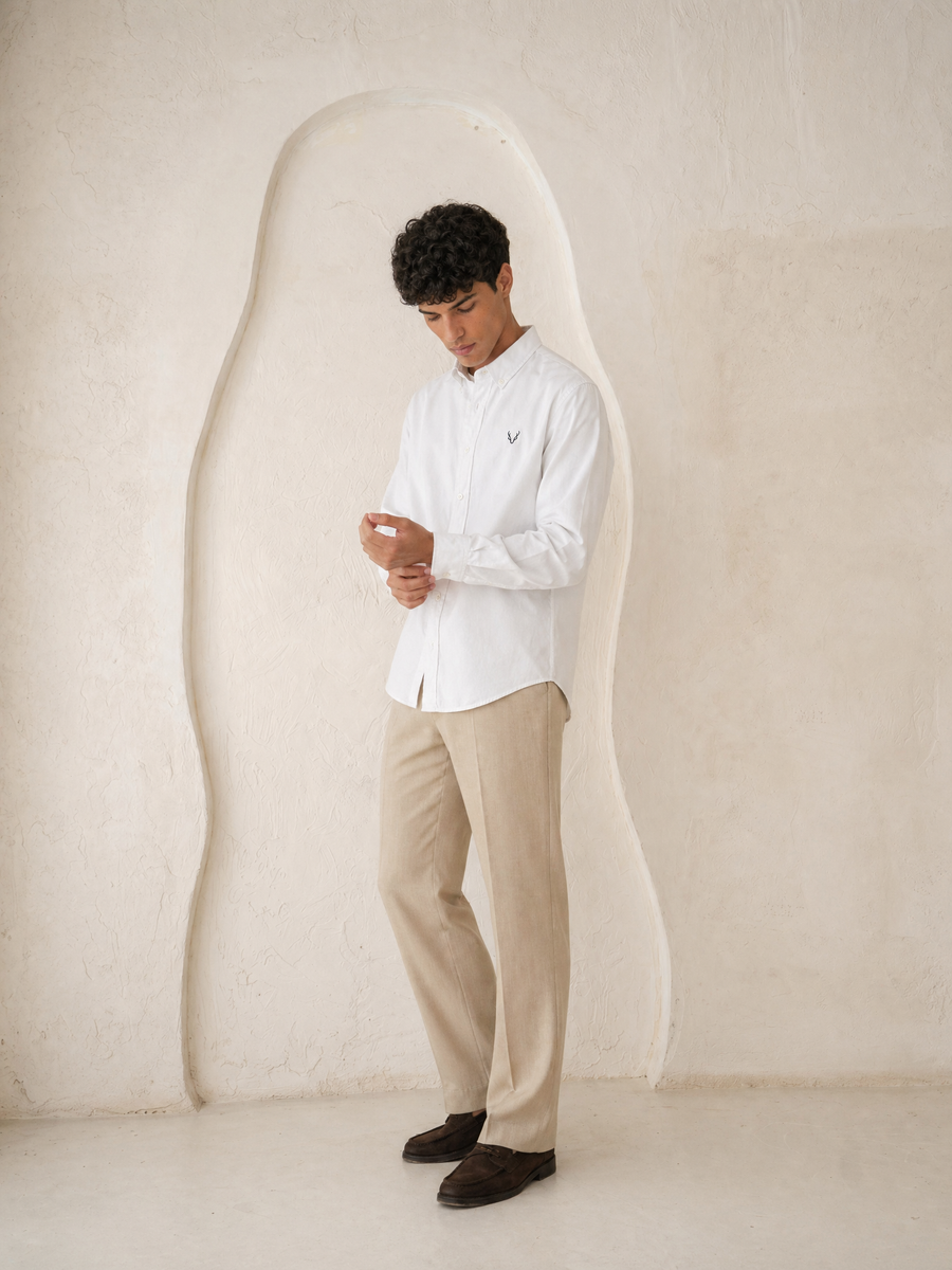 Plain oxford shirt