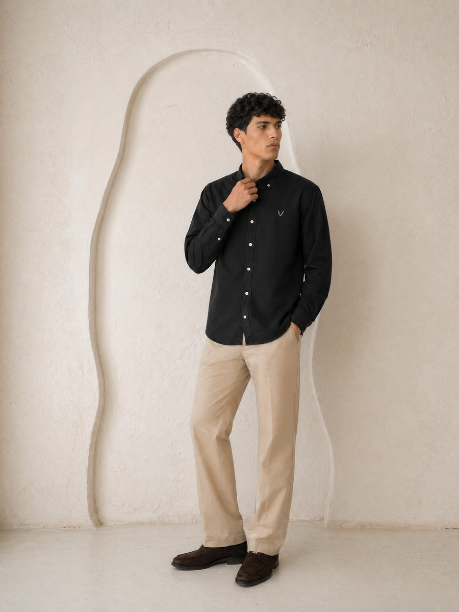 Plain oxford shirt