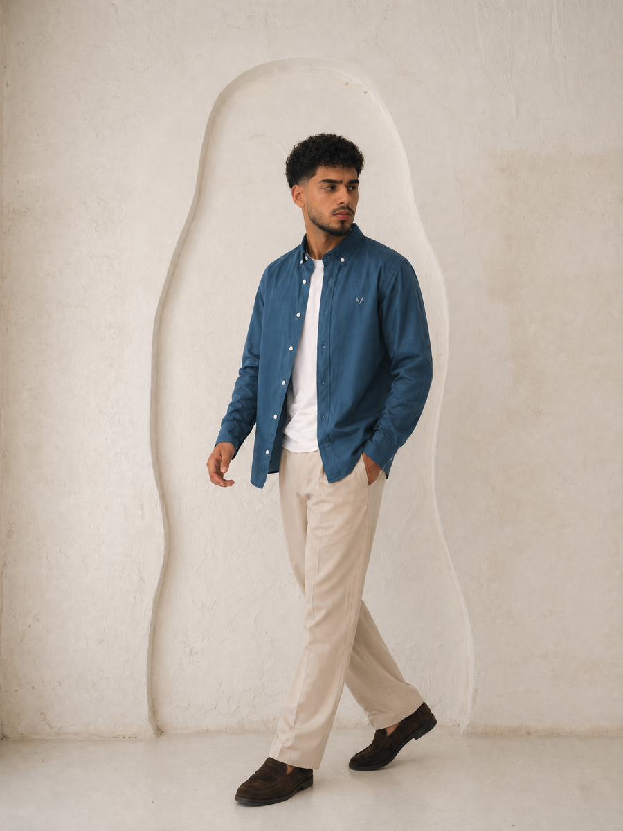 Plain oxford shirt