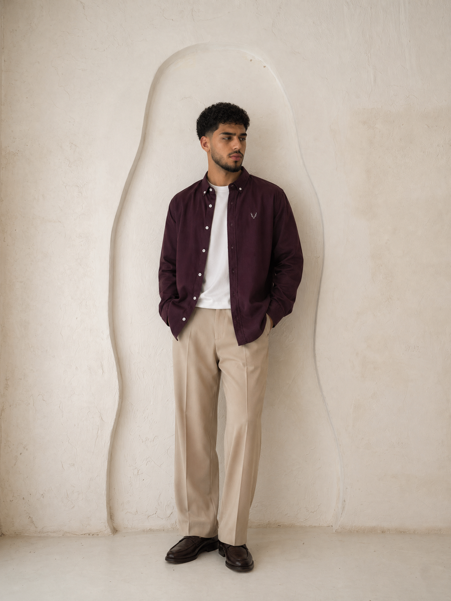 Plain oxford shirt