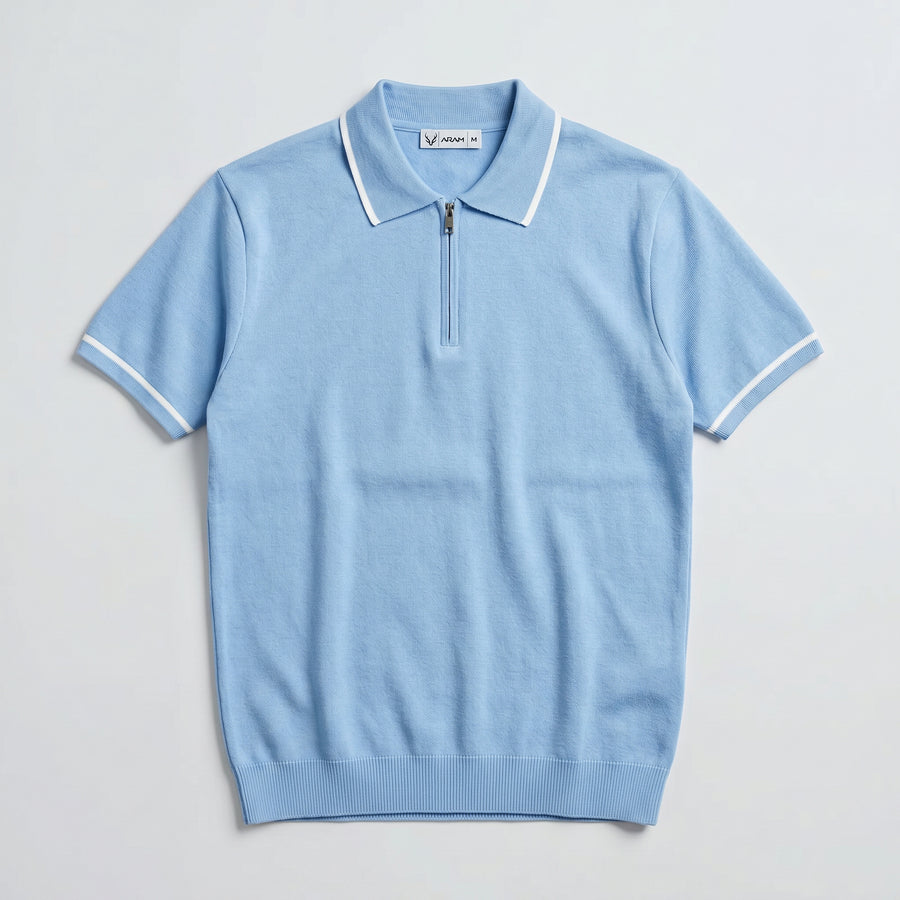 Turkish Polo Tshirt - Baby Blue