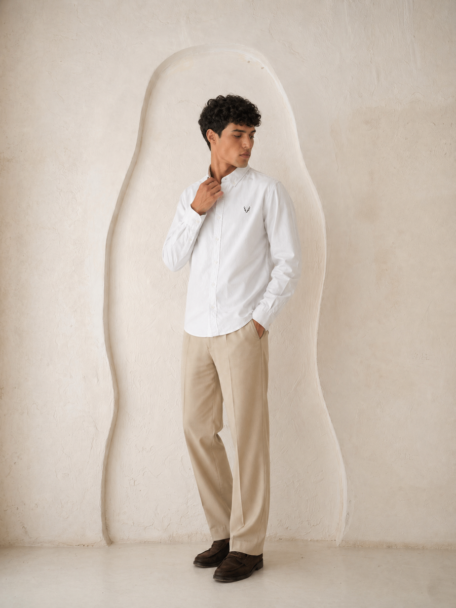 Plain oxford shirt