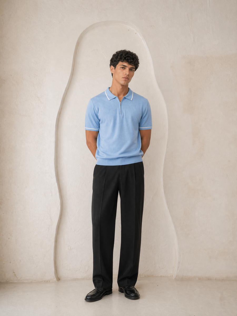 Turkish Polo Tshirt - Baby Blue