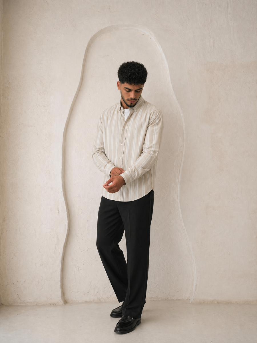 Wide Striped Oxford Shirt