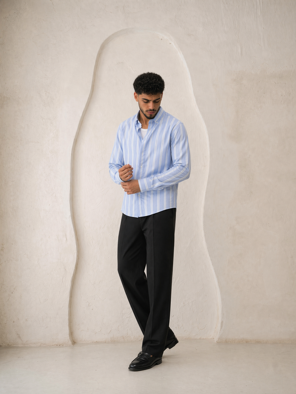 Wide Striped Oxford Shirt