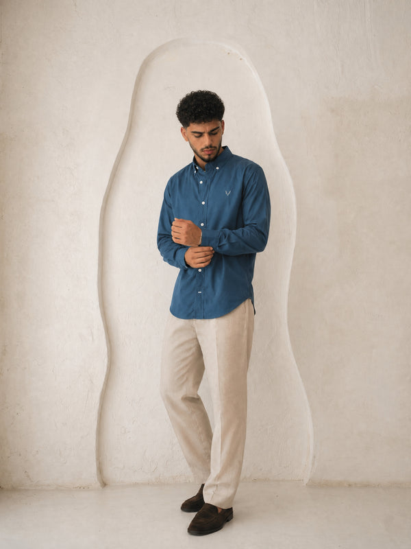 Plain oxford shirt
